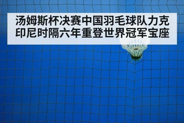 汤姆斯杯决赛中国羽毛球队力克印尼时隔六年重登世界冠军宝座